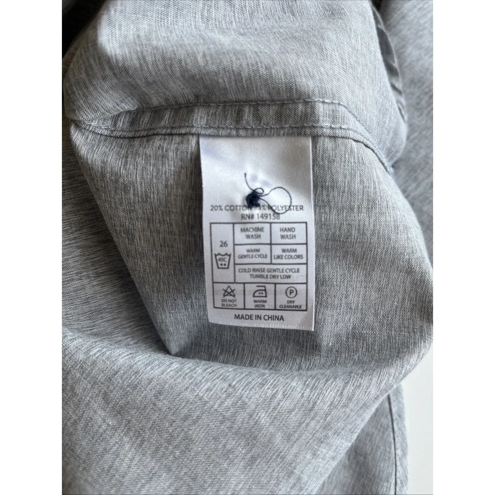 Craft Flow Shirt Mens XL Light Gray Button Down Long Sleeve Casual Contrast